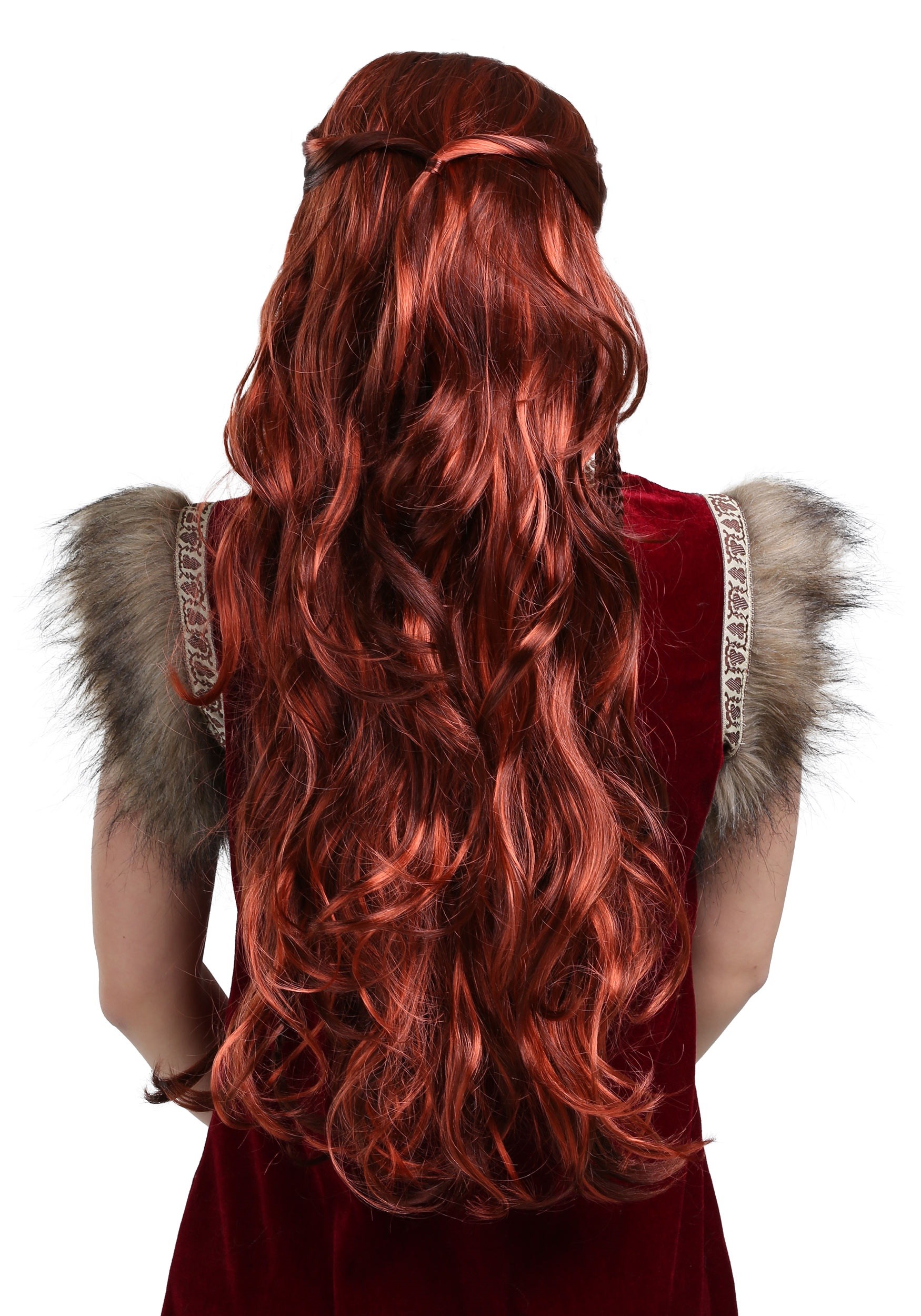 Red Viking Wig For Women