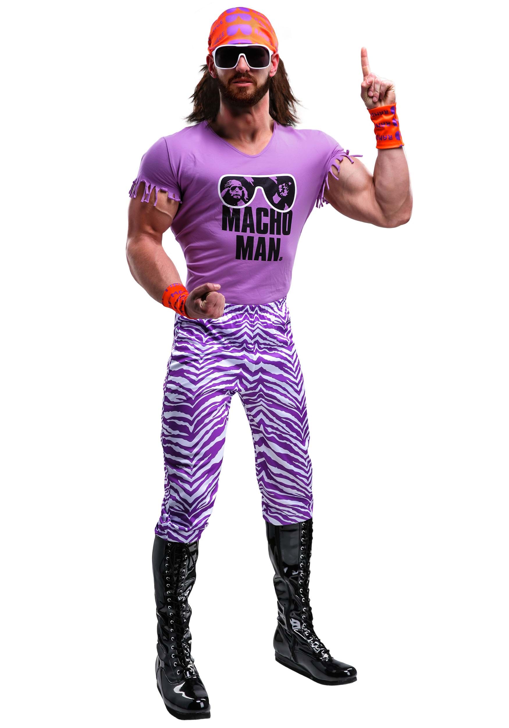 Macho Man Madness WWE Adult Fancy Dress Costume , Wrestling Fancy Dress Costume
