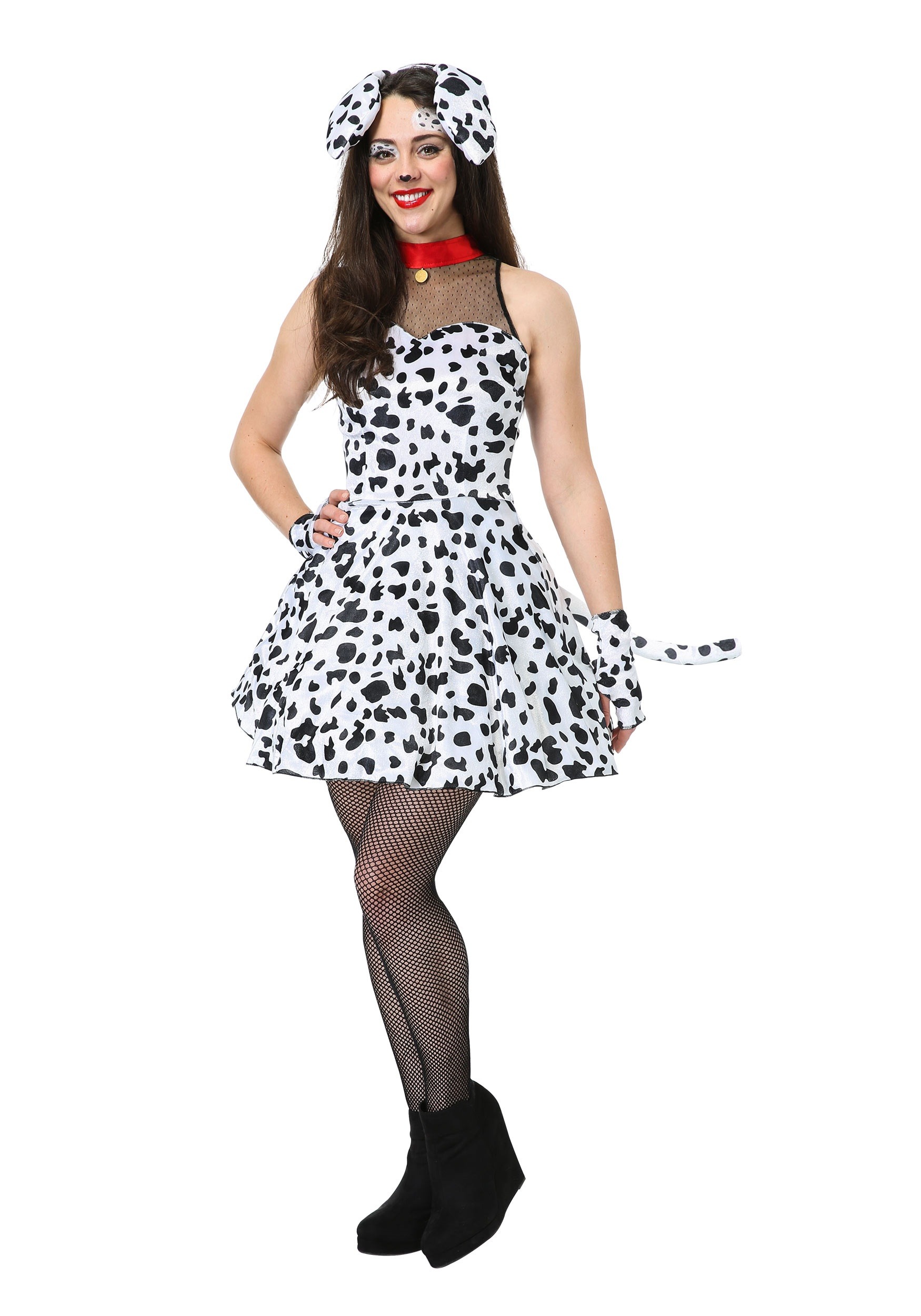 Flirty Dalmatian Fancy Dress Costume For Women