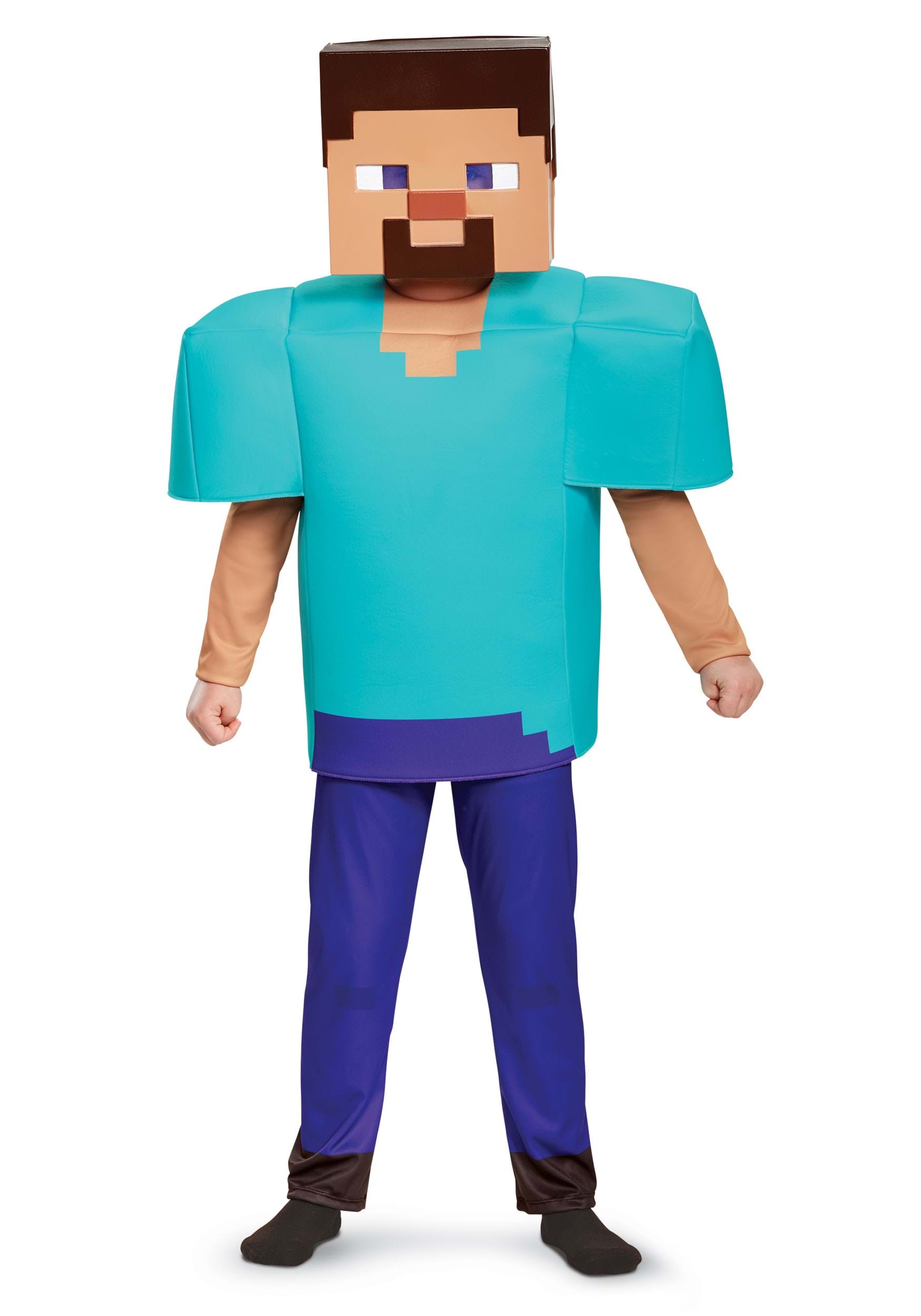 Minecraft Steve Deluxe Fancy Dress Costume For Boys