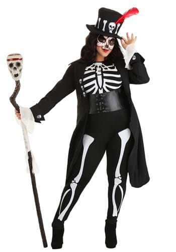 Plus Size Women's Voodoo Skeleton Costume