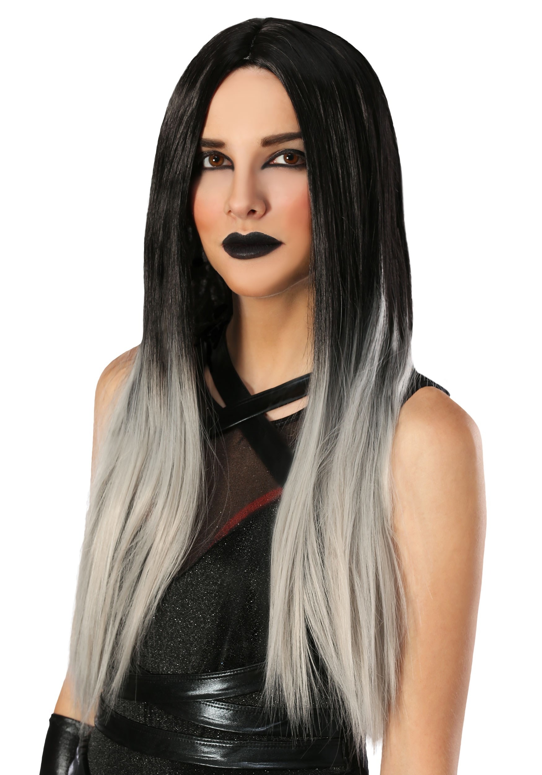 Women S Black And Grey Ombre Wig