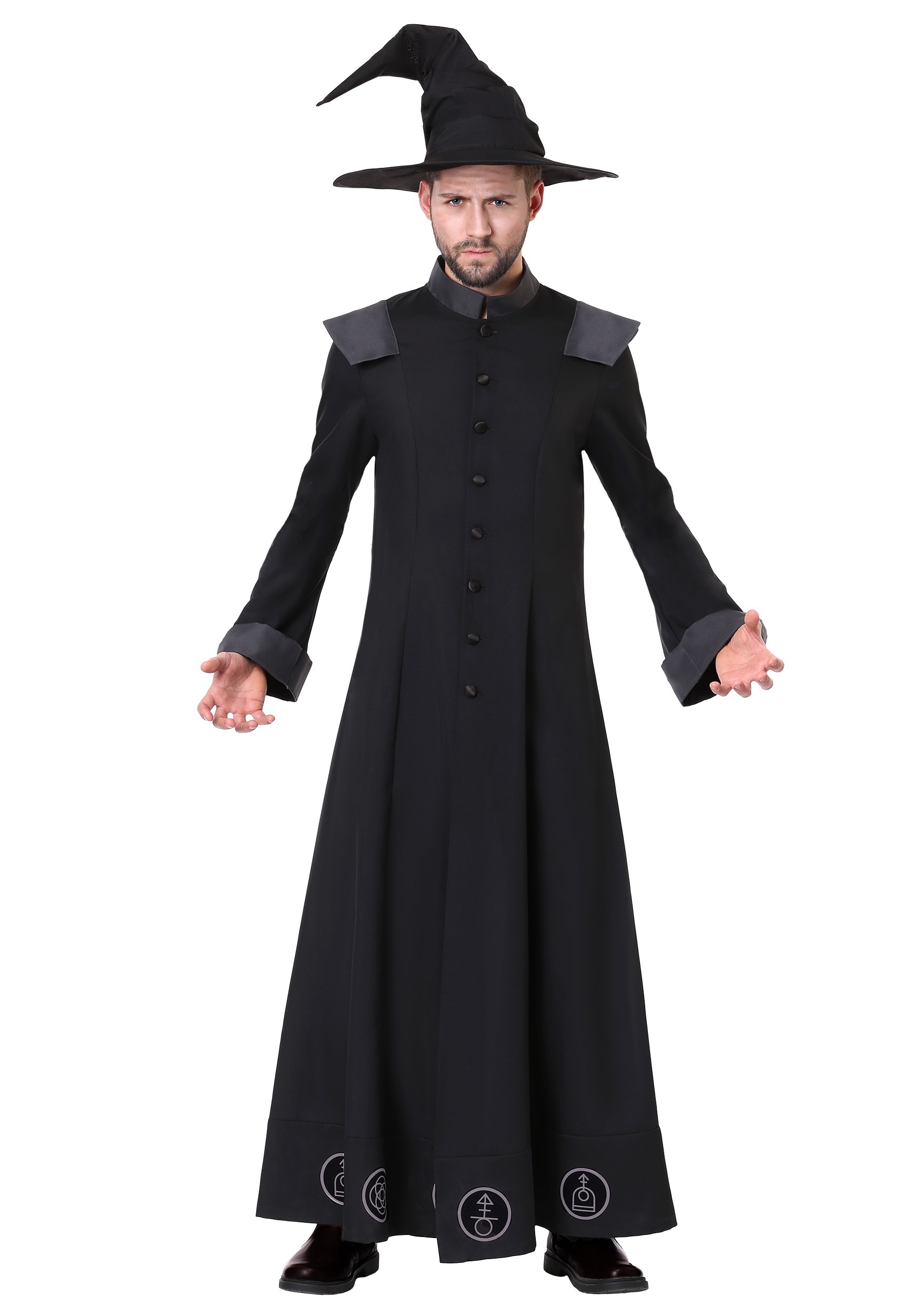 Men's Plus Size Warlock Fancy Dress Costume , Wizard Robes