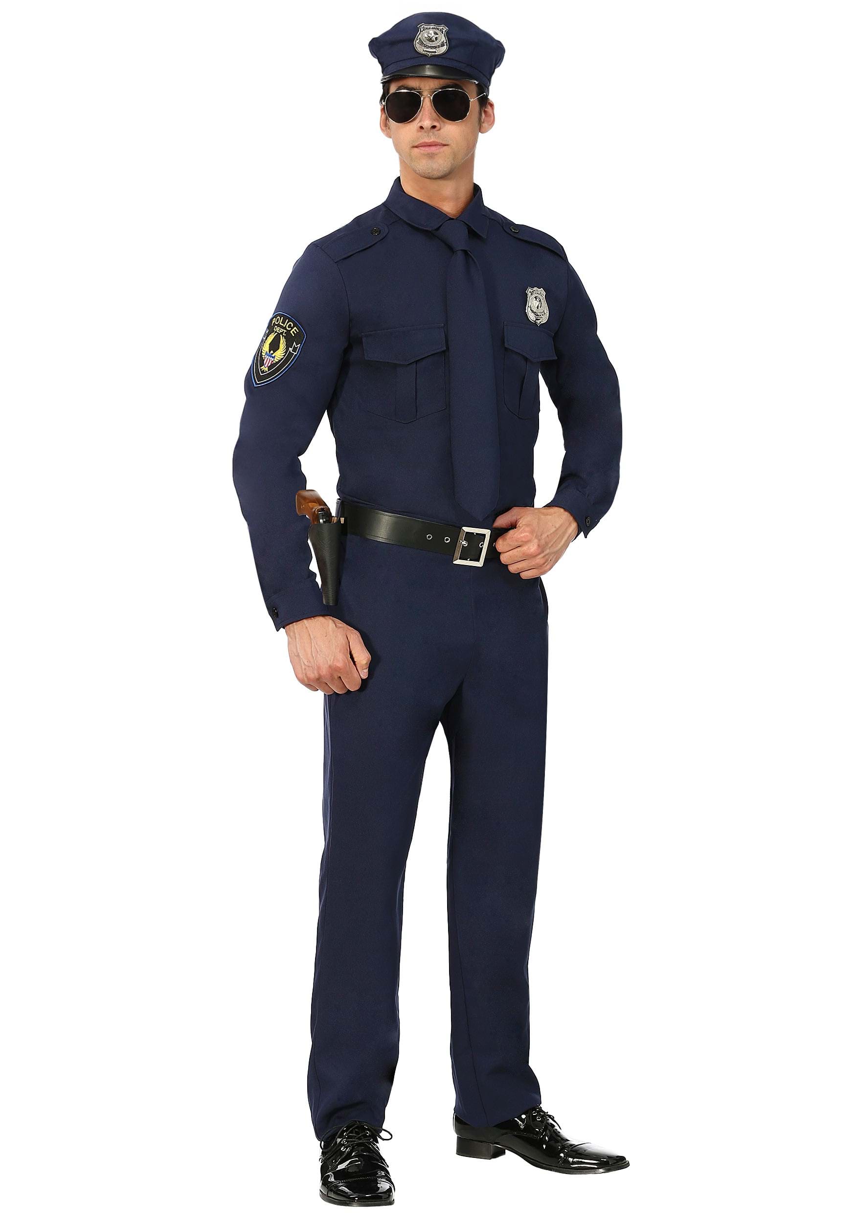 Mens Cop Costume Adult Halloween Police Costume 5968