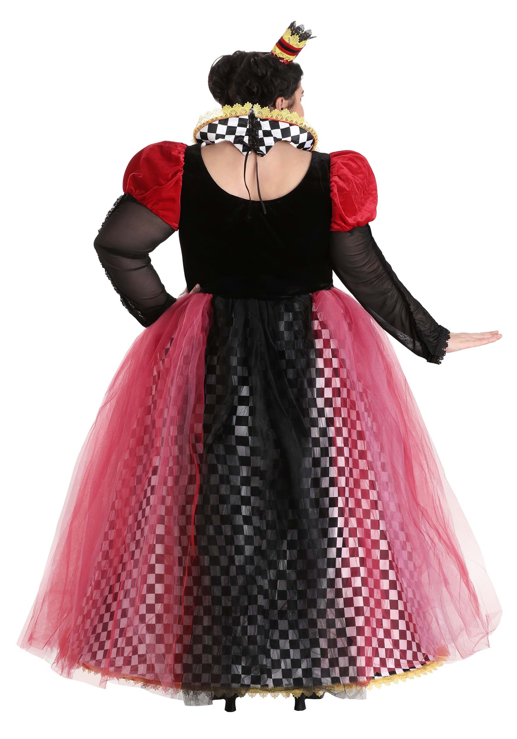 Ravishing Queen Of Hearts Fancy Dress Costume For Plus Size Women