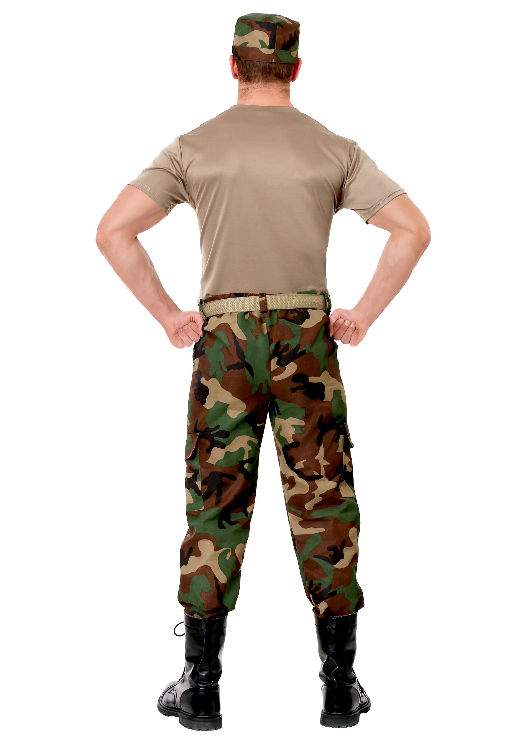 Men's Camo Soldier Fancy Dress Costume