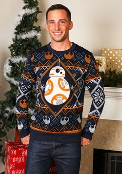 Star Wars BB8 Navy Ugly Christmas Sweater