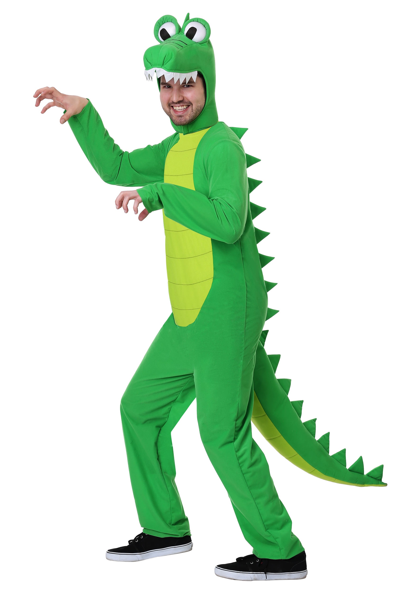 Plus Size Goofy Adult Gator Fancy Dress Costume