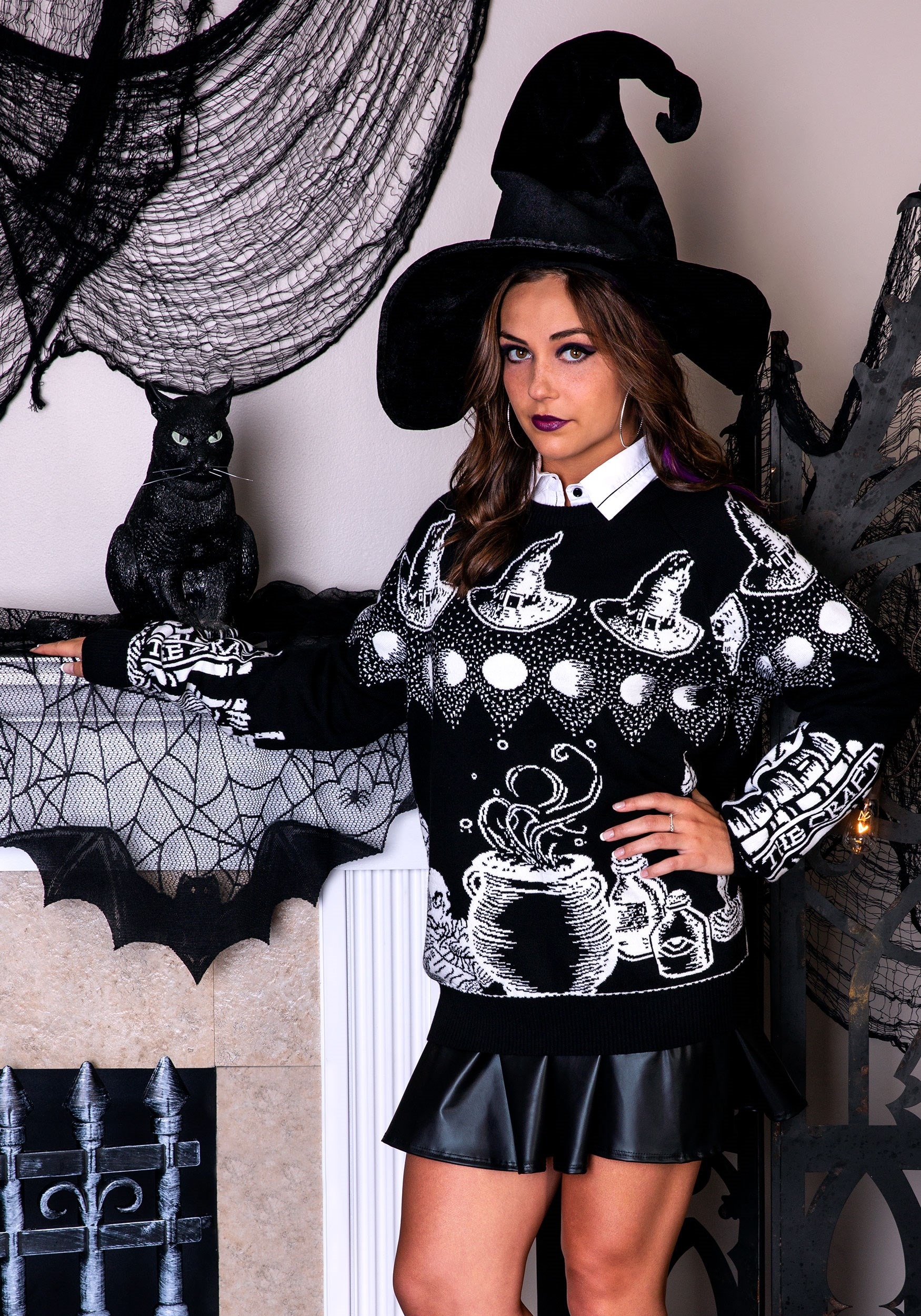Witch Spellcraft And Curios Halloween Sweater , Spooky Sweater