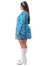 Plus Women's 70s Wild Flower Dress Costume Alt 5