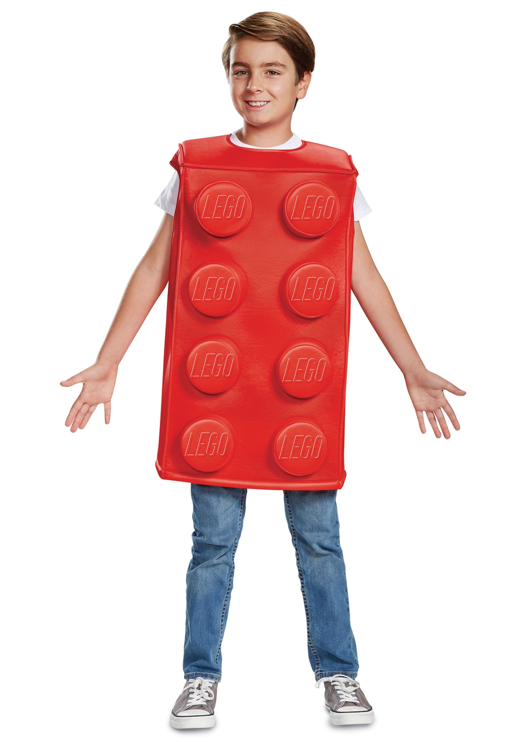 Lego Child Red Brick Fancy Dress Costume