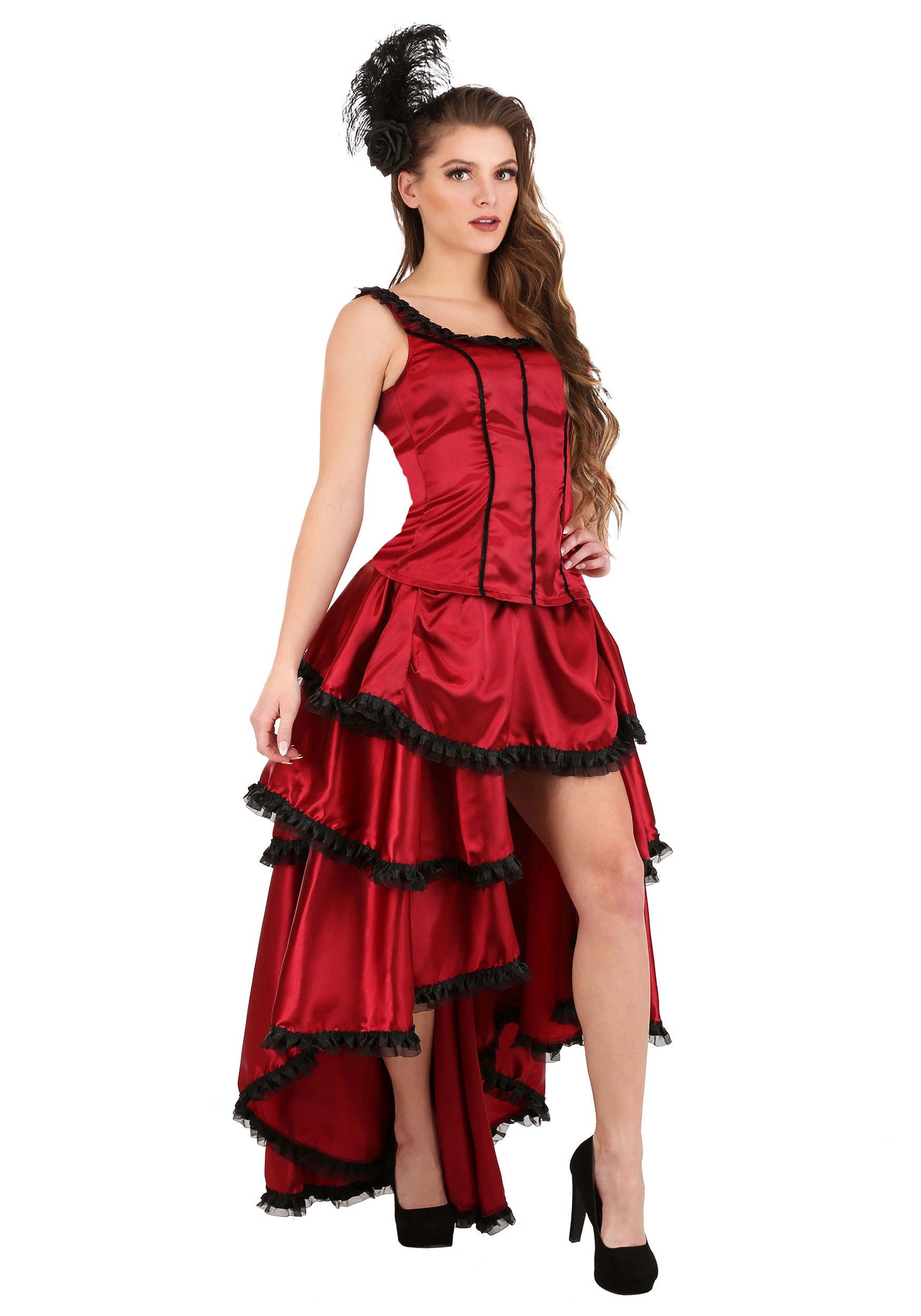 Women's Sultry Saloon Girl Fancy Dress Costume