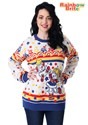 Classic Rainbow Brite Adult Ugly Christmas Sweater Alt