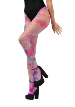 Women's Unicorn Tie Dye Fishnet Tights