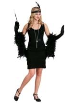Womens Black Fringe Flapper Costume Alt 6