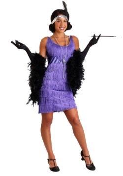 Fringe Purple Flapper Costume
