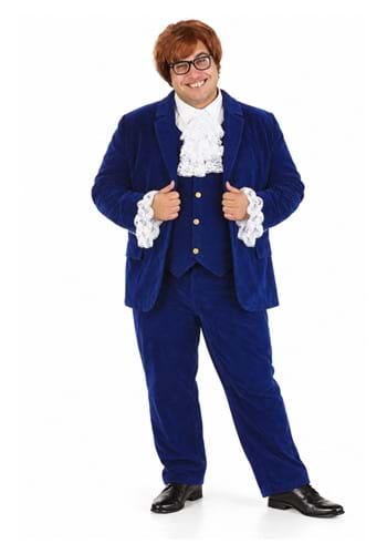 Mens Plus Size Blue Deluxe 60s Swinger Costume New Main