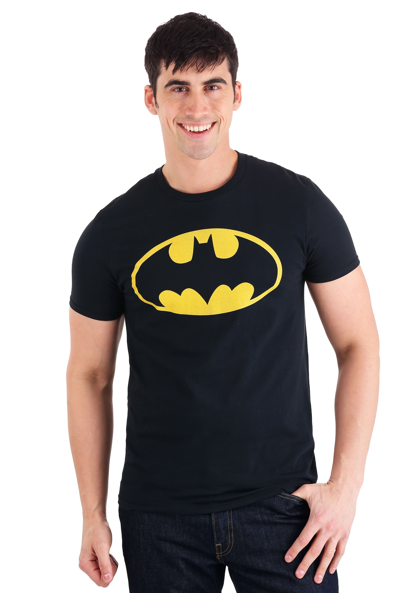 Batman Logo Black T-Shirt For Men , Batman Apparel & Fancy Dress Costumes