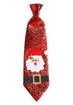 Glitter-Covered Santa Tie