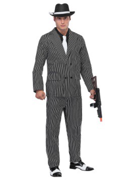 Men's Wide Pin Stripe Gangster Costume