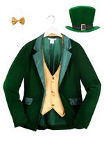 Men's Gold and Green Leprechaun Costume Alt 9