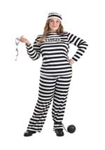 Women's Vintage Striped Prisoner Costume Alt 1