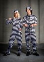 Women's Striped Prisoner Costume
