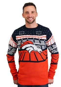 Denver Broncos Light Up Bluetooth Ugly Christmas Sweater