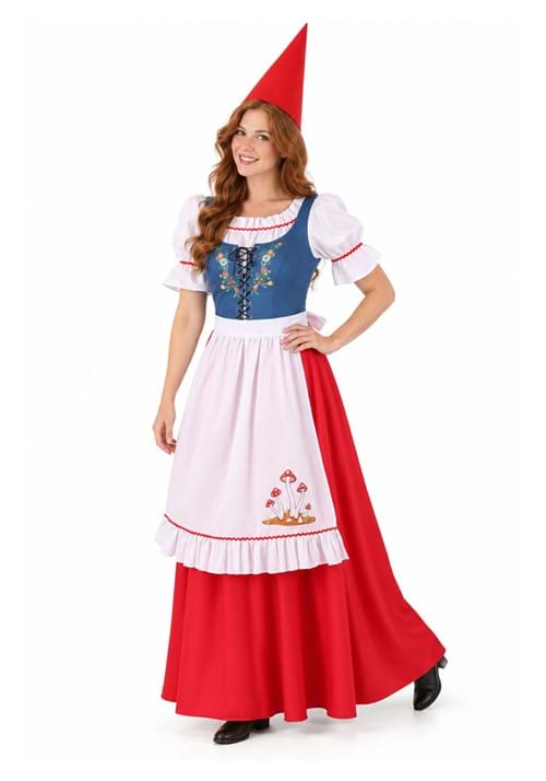 Womens Garden Gnome Costume New Main