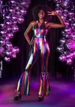 Women's Rainbow Rave Disco Costume Alt 3