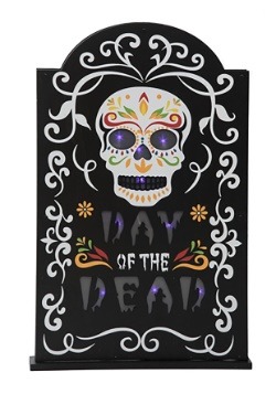 Light-Up Day of the Dead Tombstone Decor