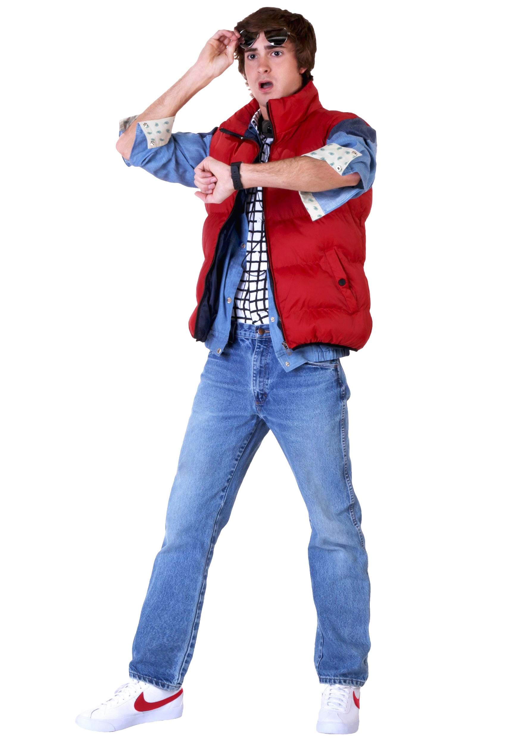 Plus Size Back To The Future Marty McFly Fancy Dress Costume
