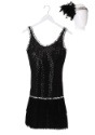 Black Sequin & Fringe Plus Size Flapper