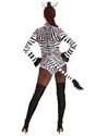 Women's Sleek Zebra Costume Back