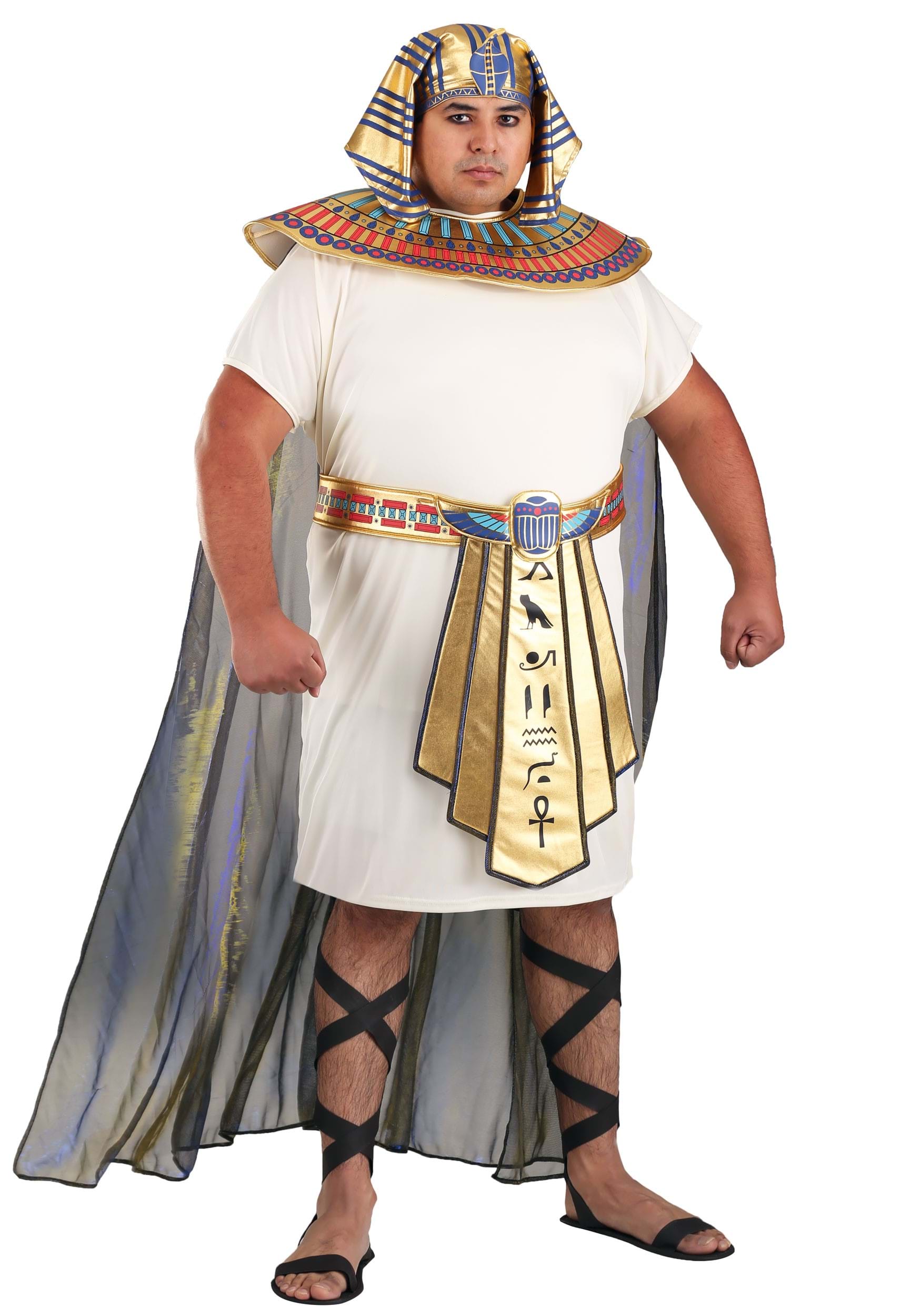 Men's Plus Size King Tut Fancy Dress Costume , Plus Size Egyptian Fancy Dress Costumes