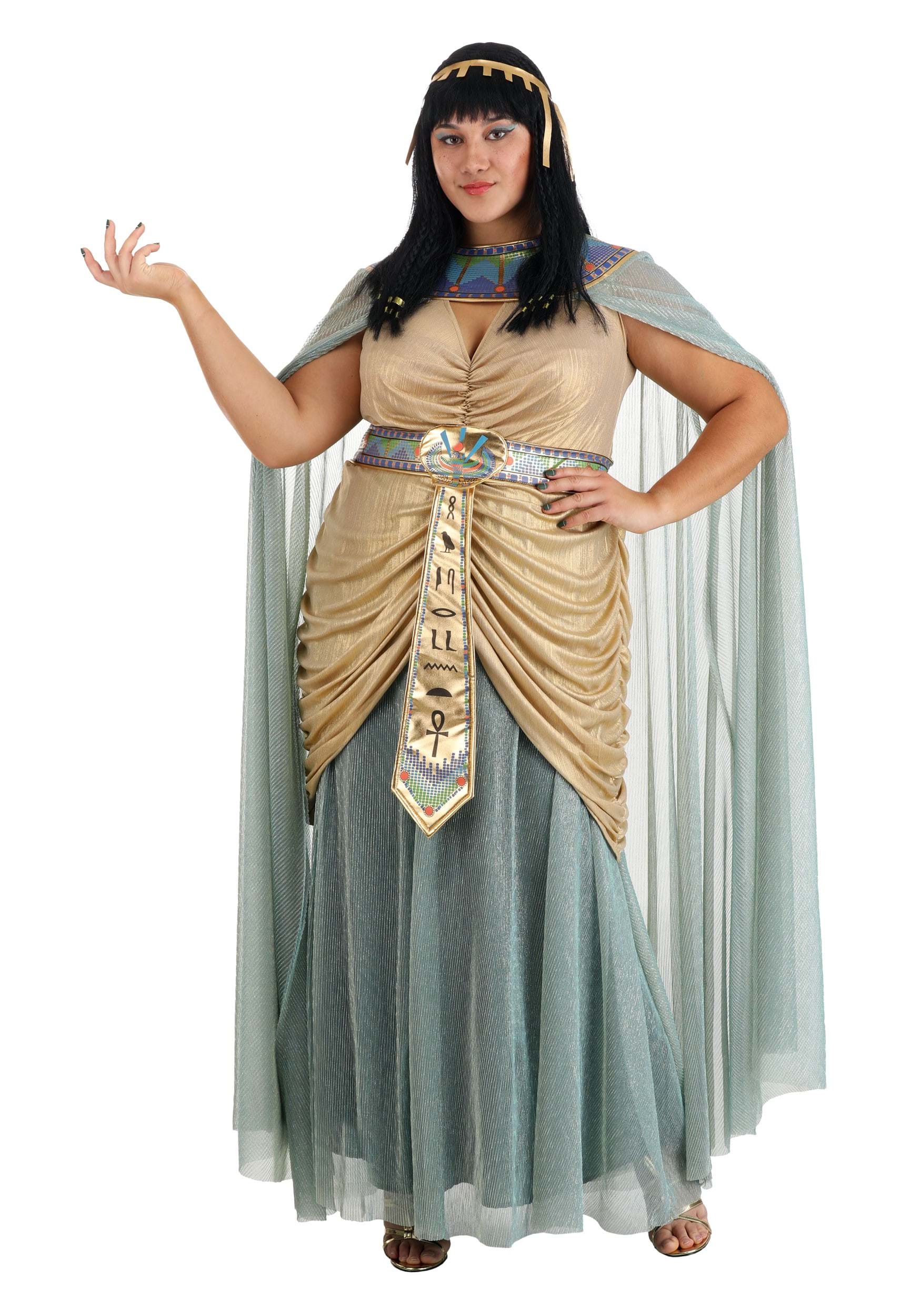 Women's Plus Size Queen Cleopatra Fancy Dress Costume , Plus Size Egyptian Fancy Dress Costume