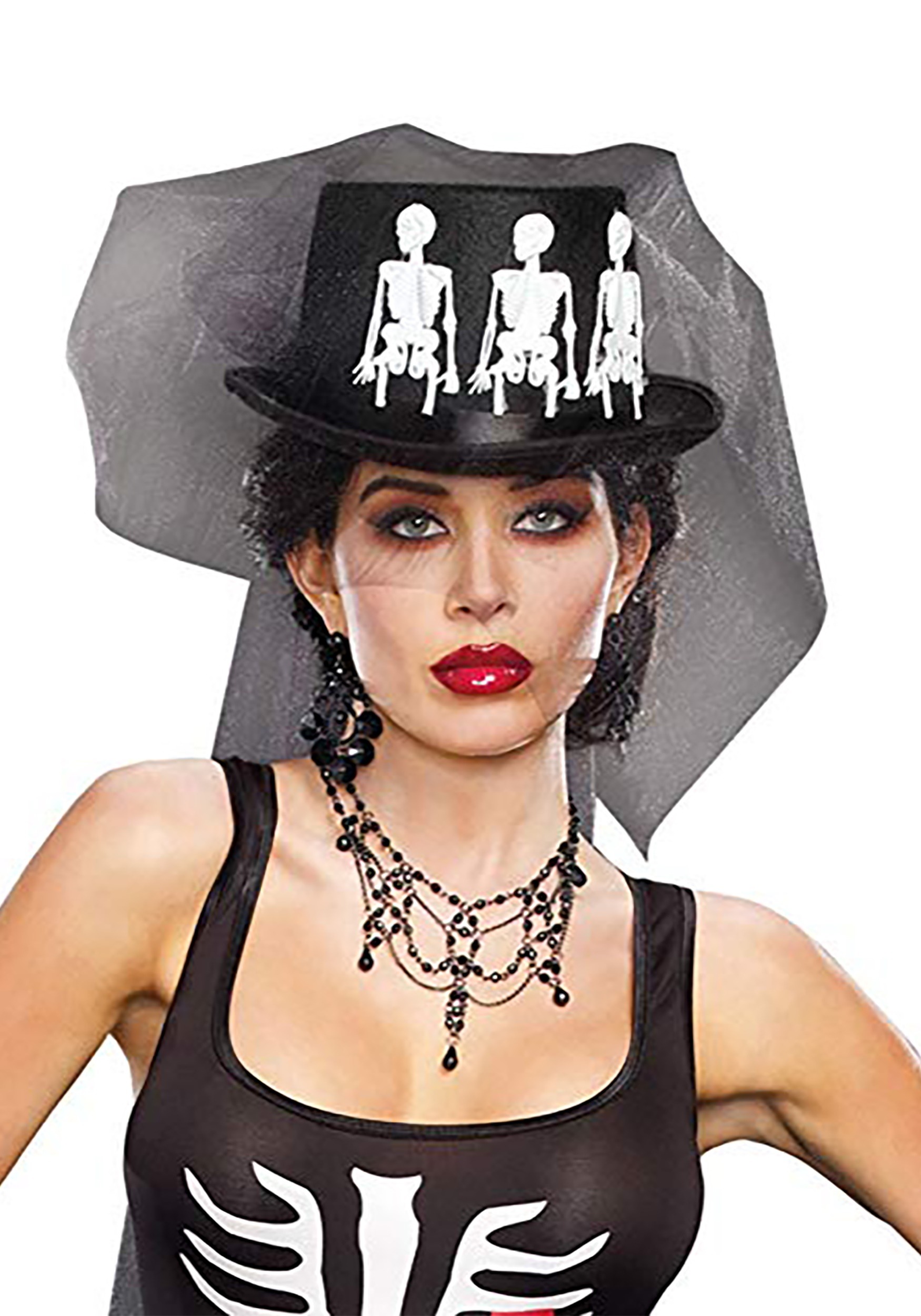 Ms. Bones Women's Fancy Dress Costume Hat