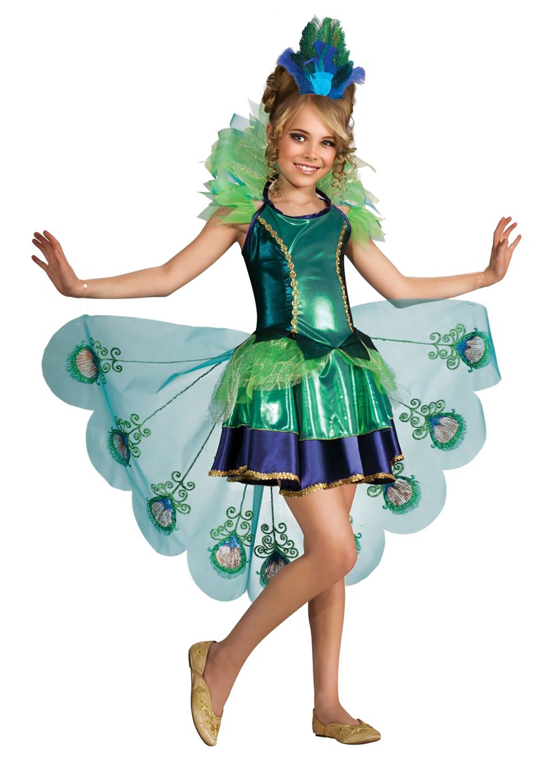 D.Q.Z Peacock Costume Kids Bird Wings and Mask for Girls Boys Dress-Up 