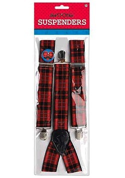 Plaid Nerd Suspenders