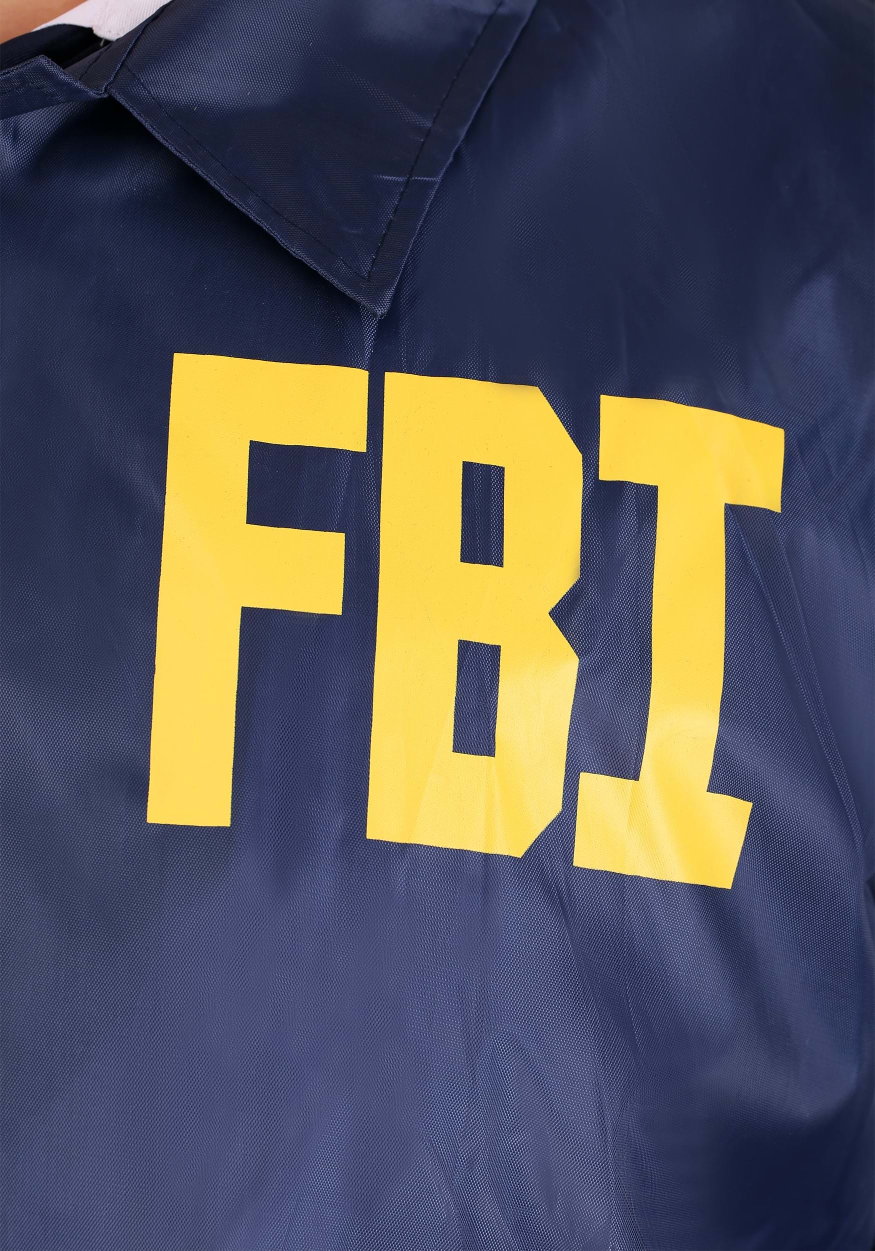 Plus Size FBI Adult Fancy Dress Costume Jacket