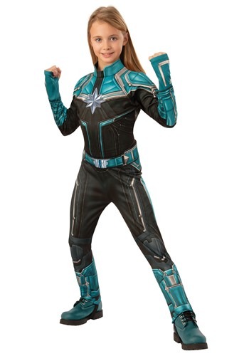 Captain Marvel Kree Suit Deluxe Girls Costume