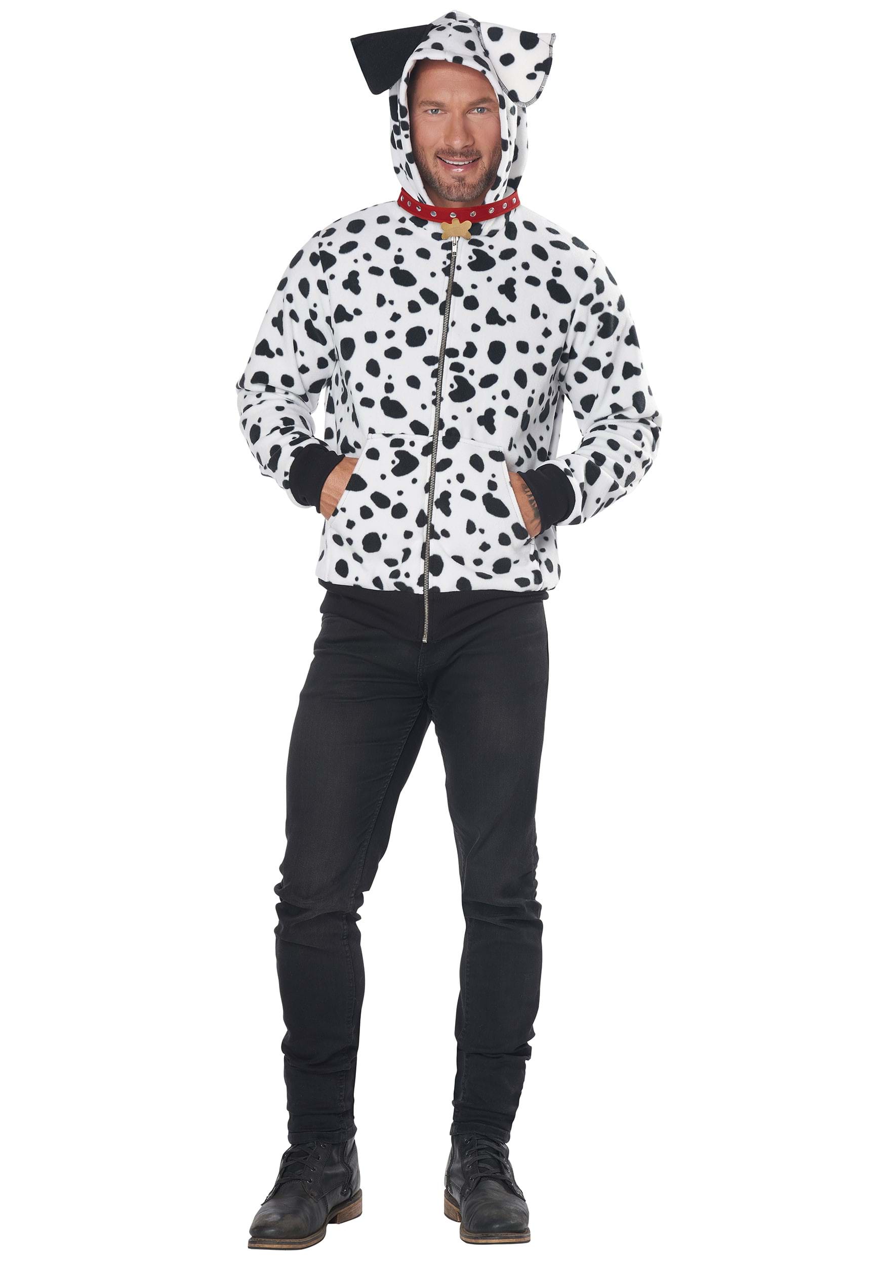 Dalmatian Hoodie Fancy Dress Costume For Men