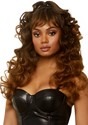 Women's Brown Curly Half Up Pony Tale Wig
