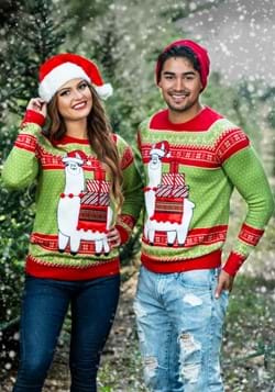 Adult Christmas Llama Unizex Ugly Sweater update2