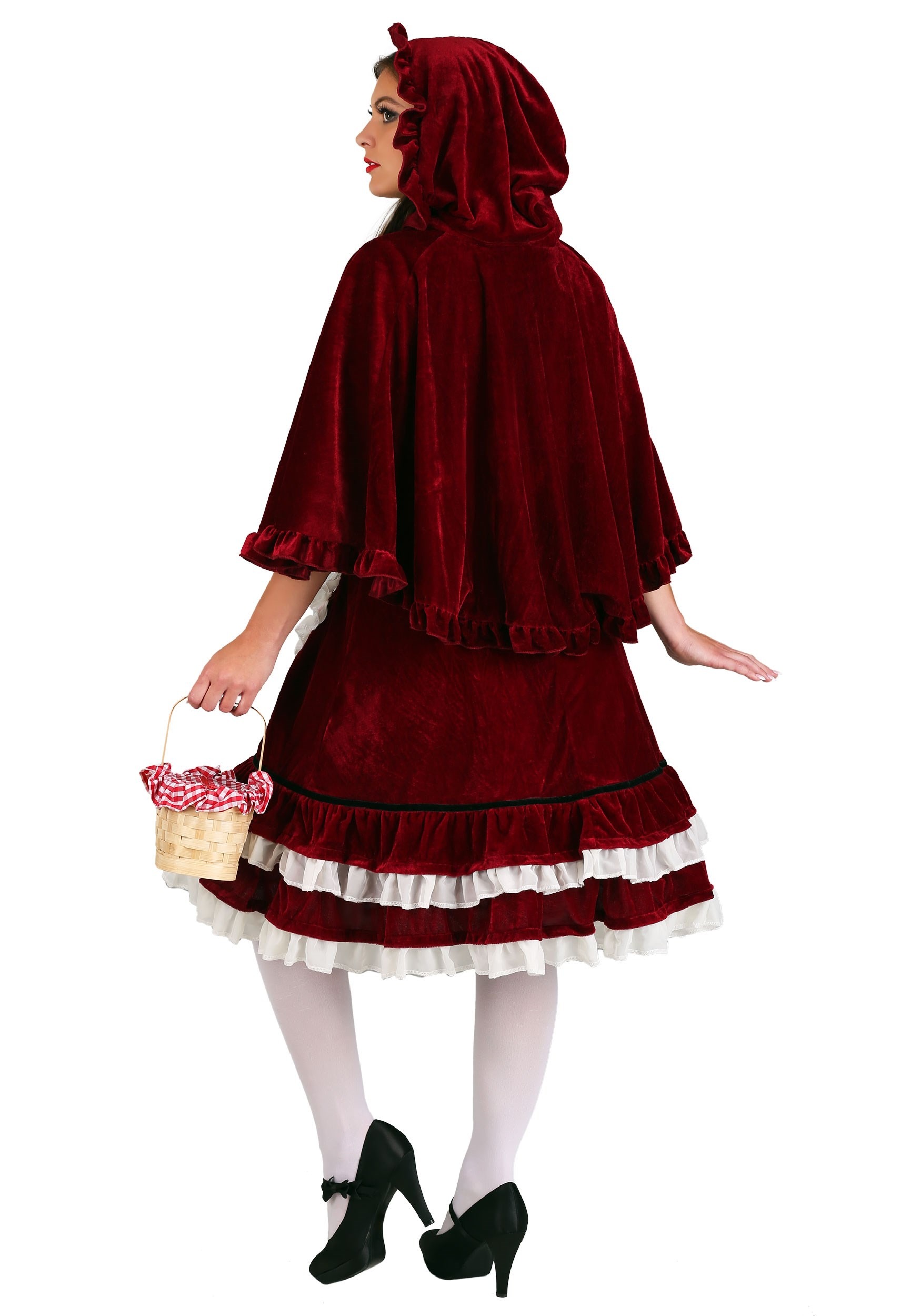 Classic Red Riding Hood Fancy Dress Costume For Women