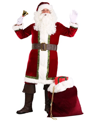 Men's Plus Size Old Time Santa Claus Costume