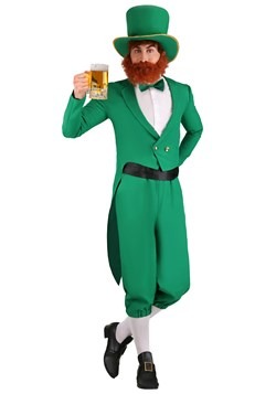 Mens Irish Leprechaun Hat & Beard St Patricks Day Fancy Dress Costume Outfit 