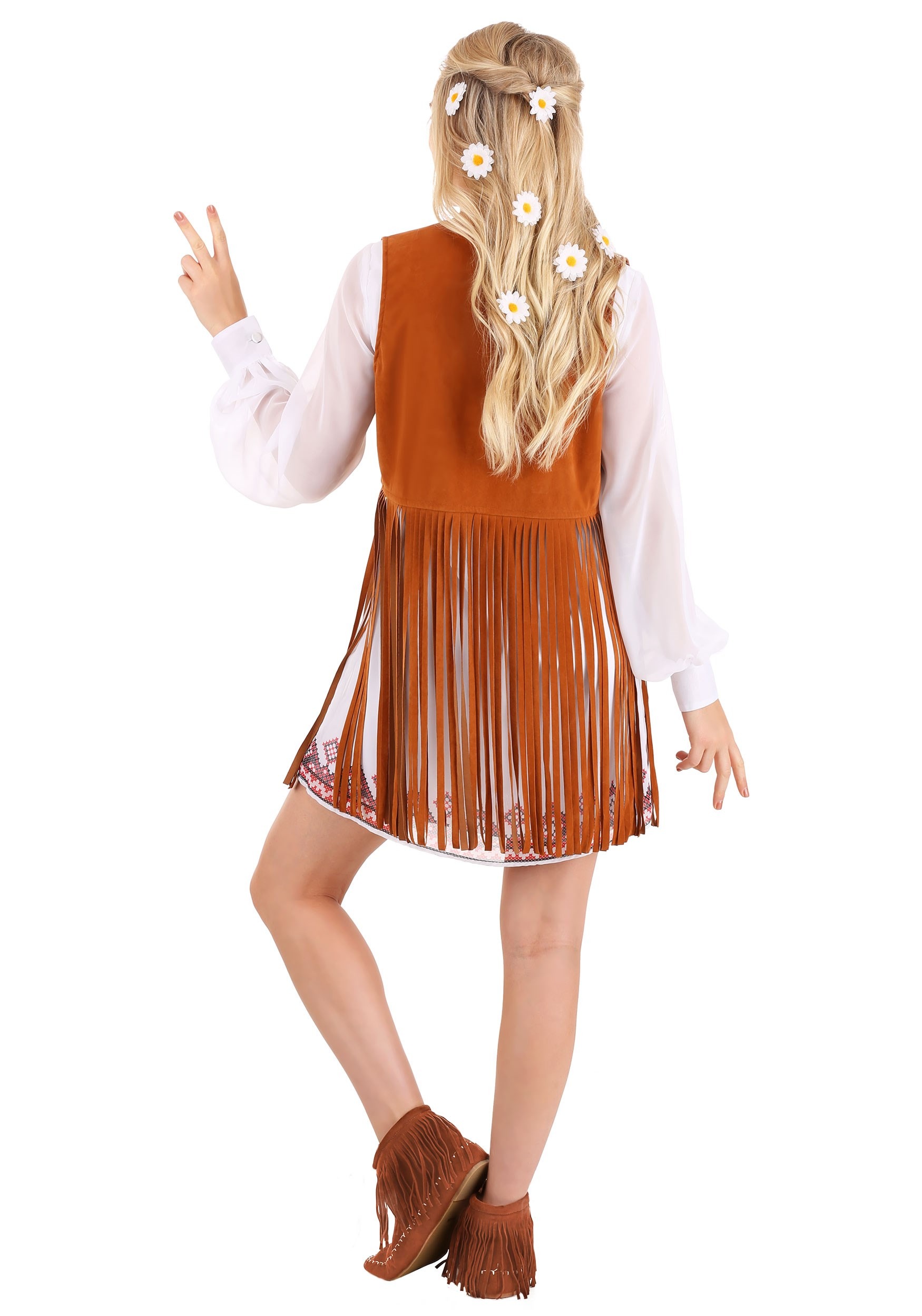 70s Free Spirit Fancy Dress Costume For Women