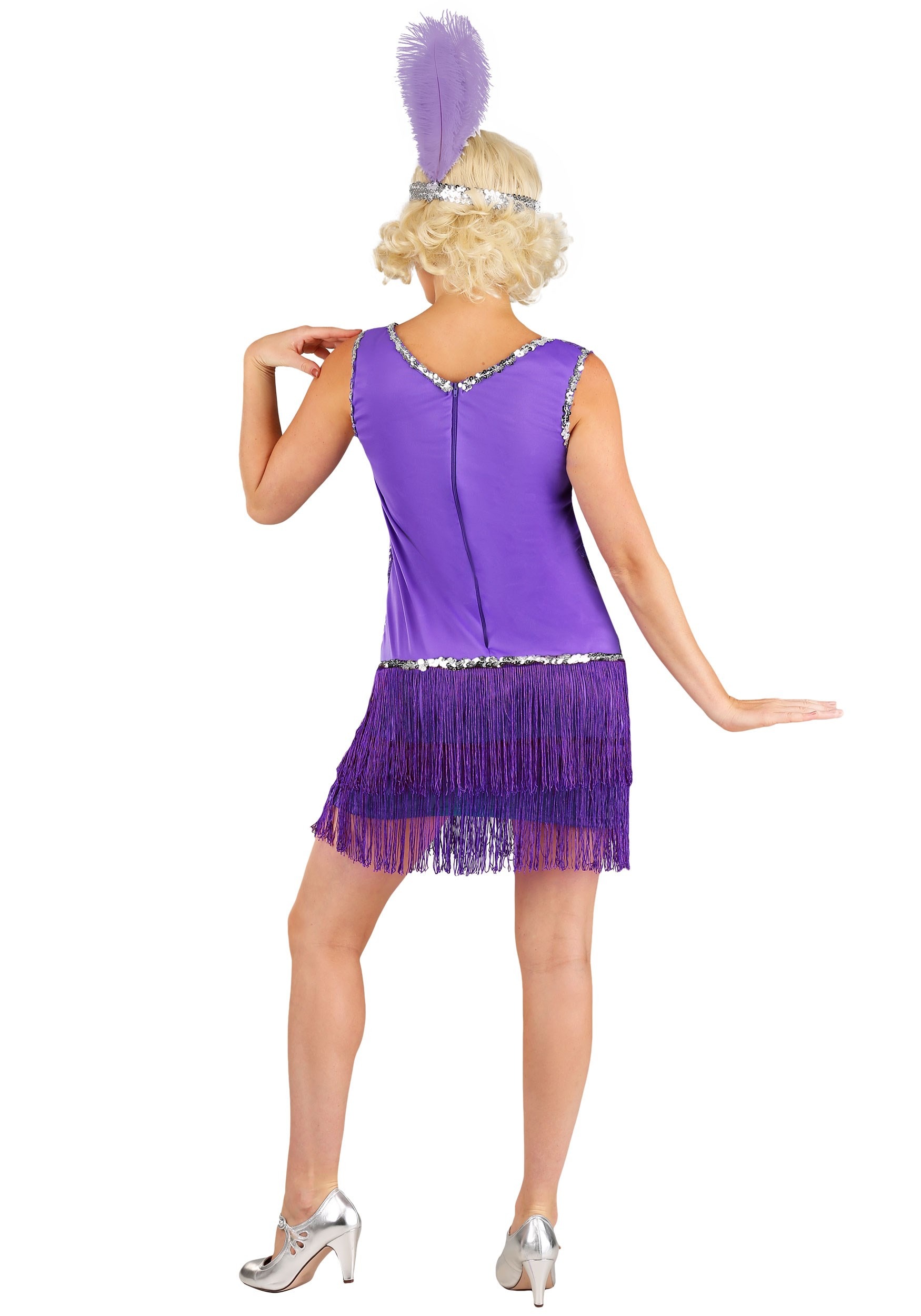Women's Amethyst Purple Flapper Fancy Dress Costume , Women's 1920s Fancy Dress Costumes