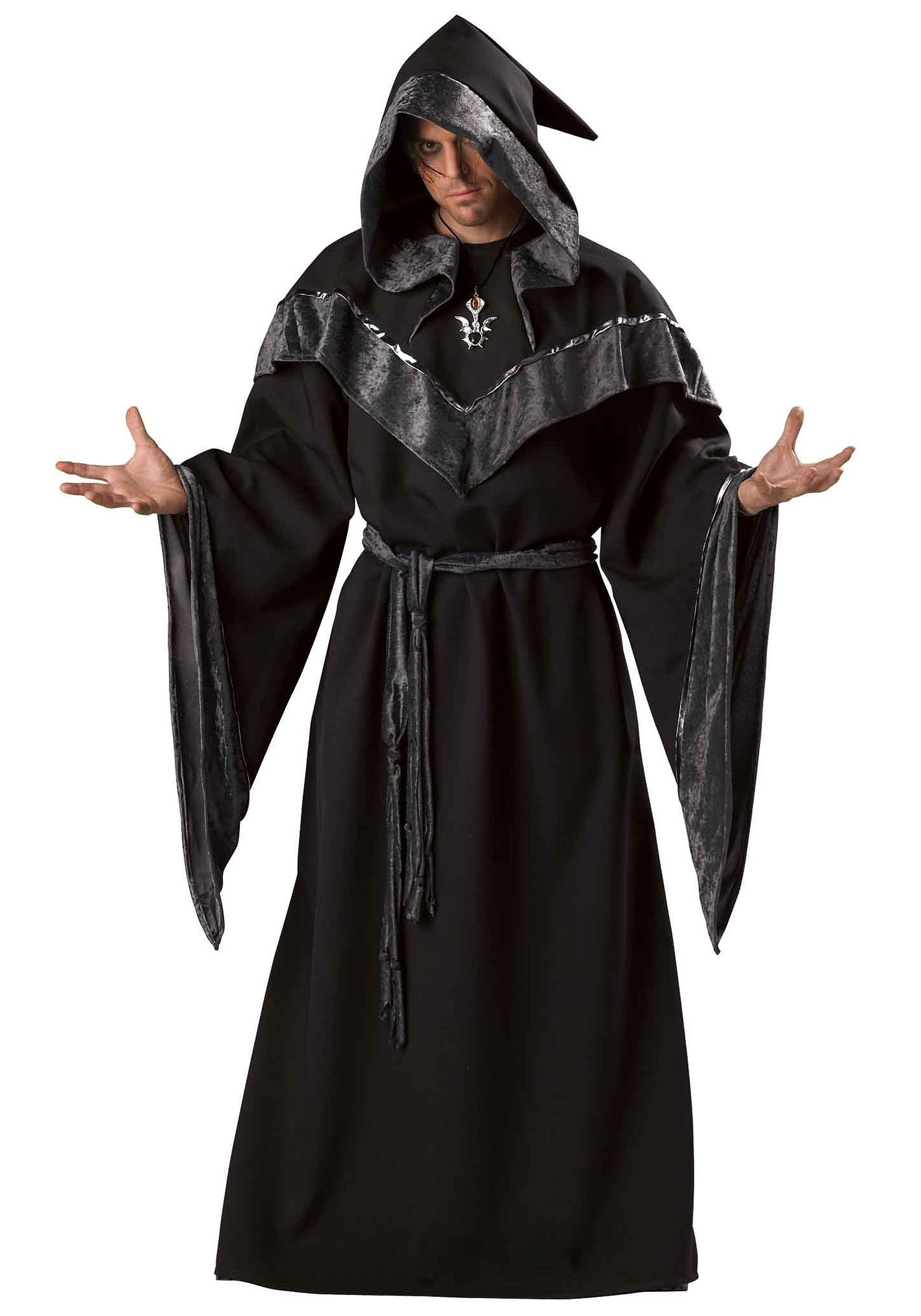 Mens Dark Sorcerer Fancy Dress Costume